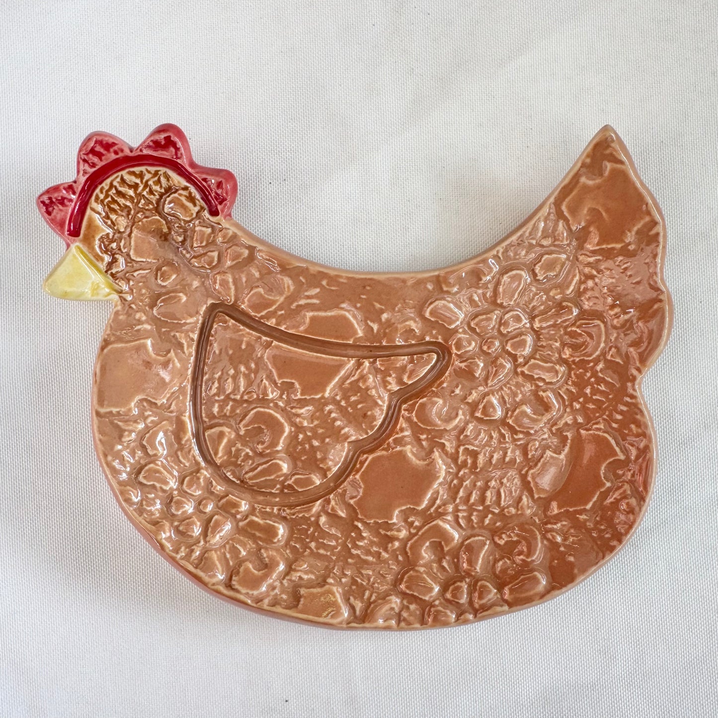 Chicken spoon rest, brown