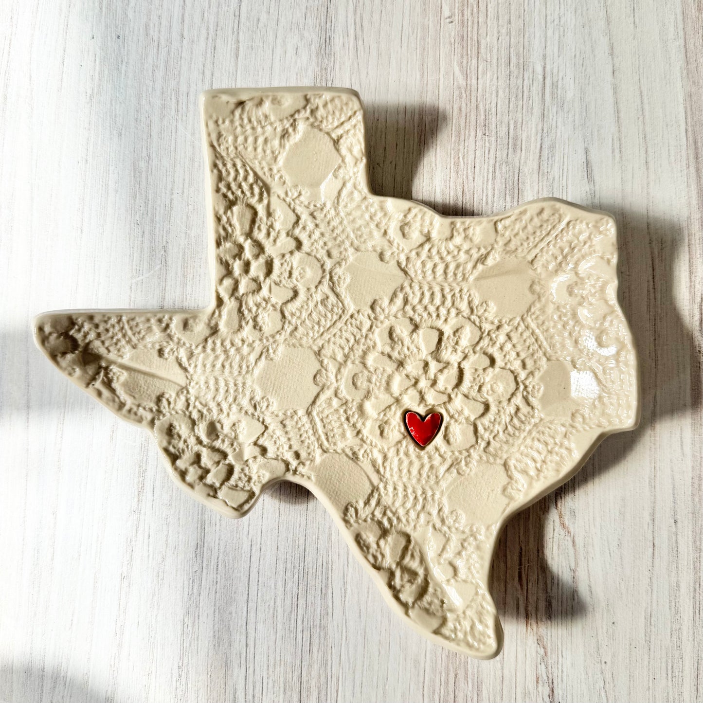 Texas w/heart spoon rest