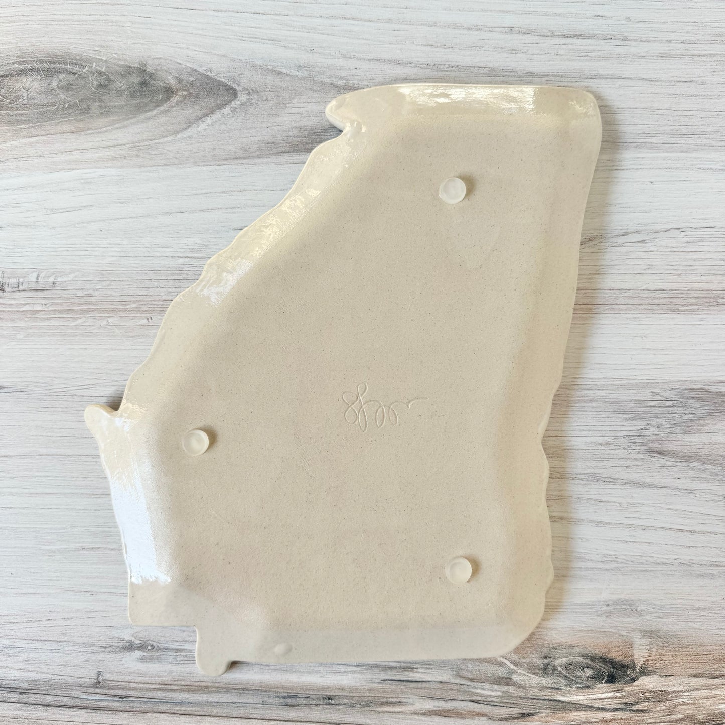 GA w/a heart platter, cream