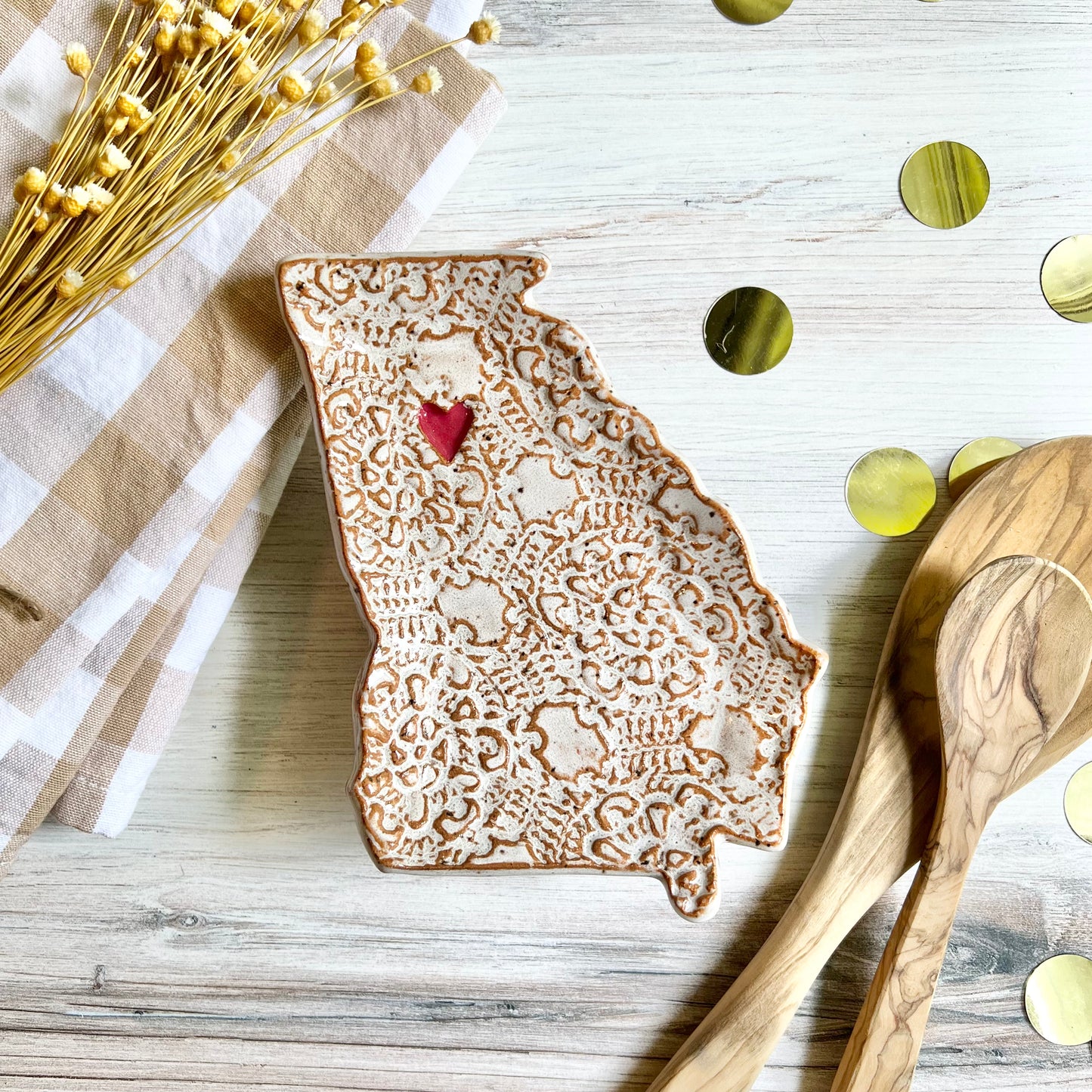 Georgia w/heart Spoon Rest