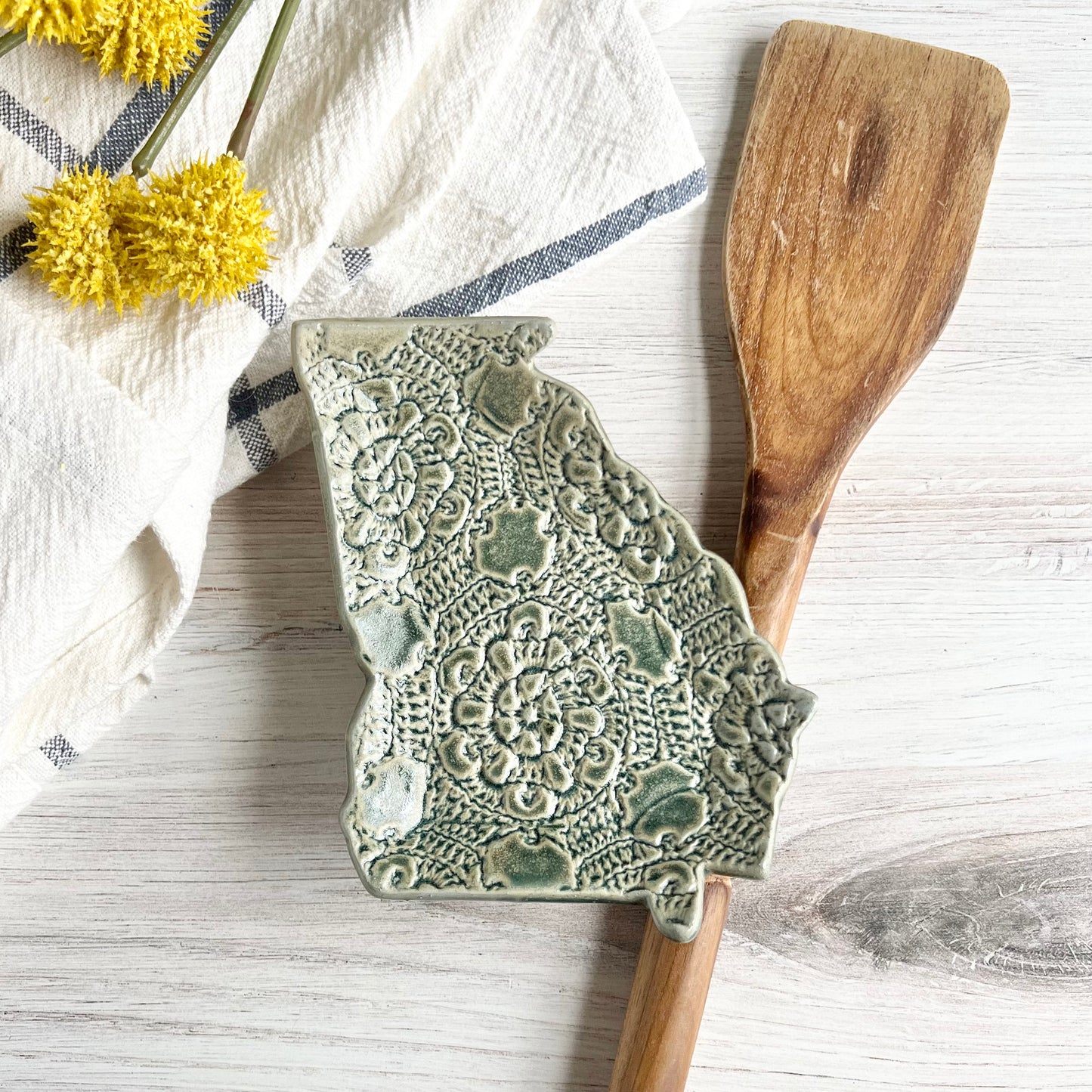Georgia Spoon Rest. Ceramic. Handmade.