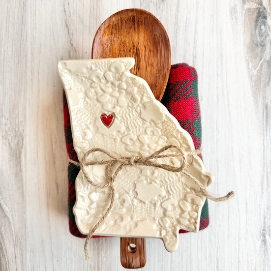 GA with a heart spoon rest bundle