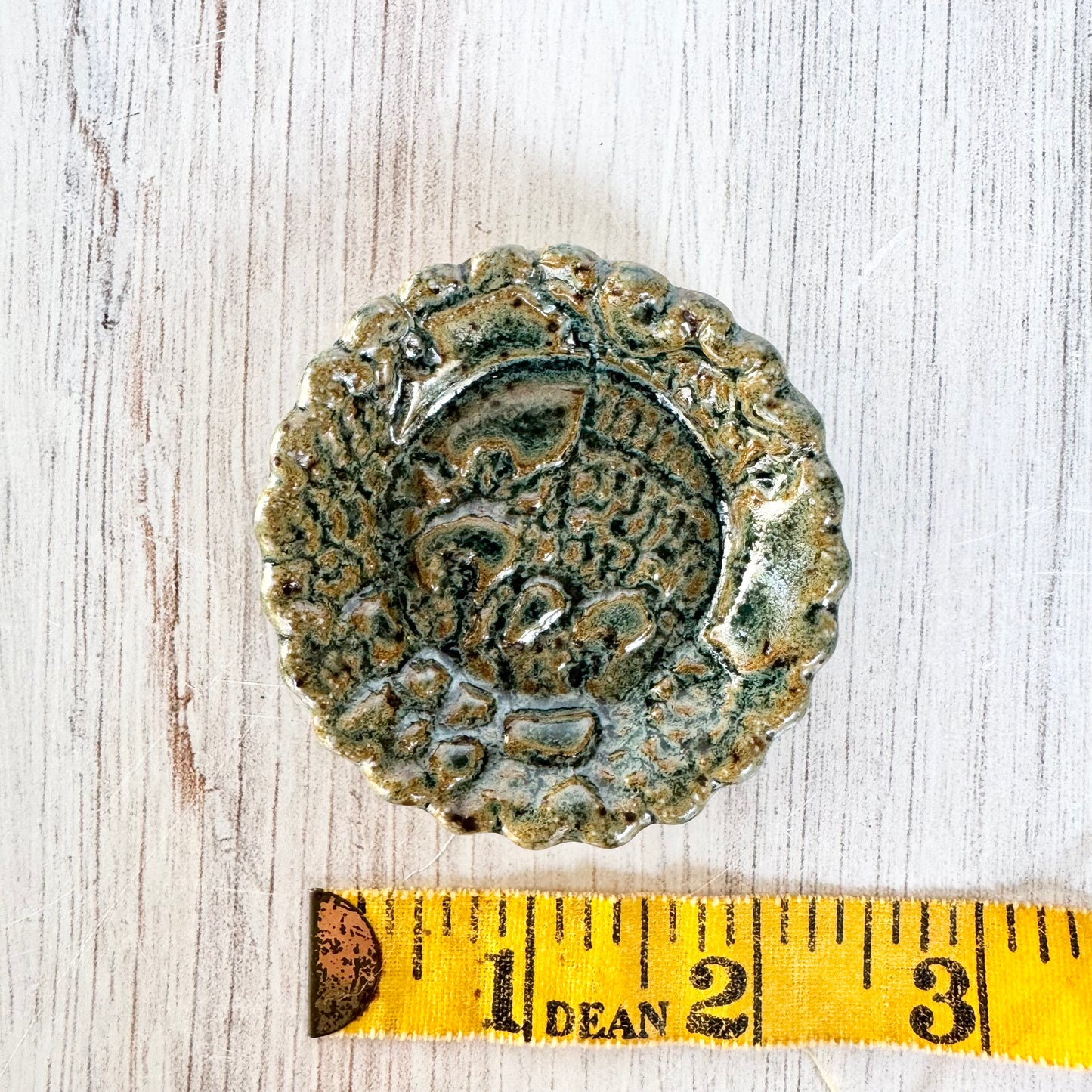 Ring dish, antique blue