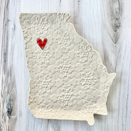 GA with a heart platter