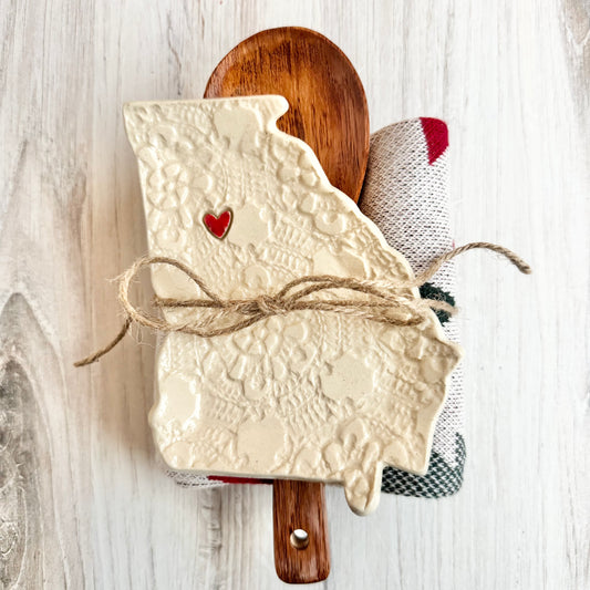 GA with a heart spoon rest bundle