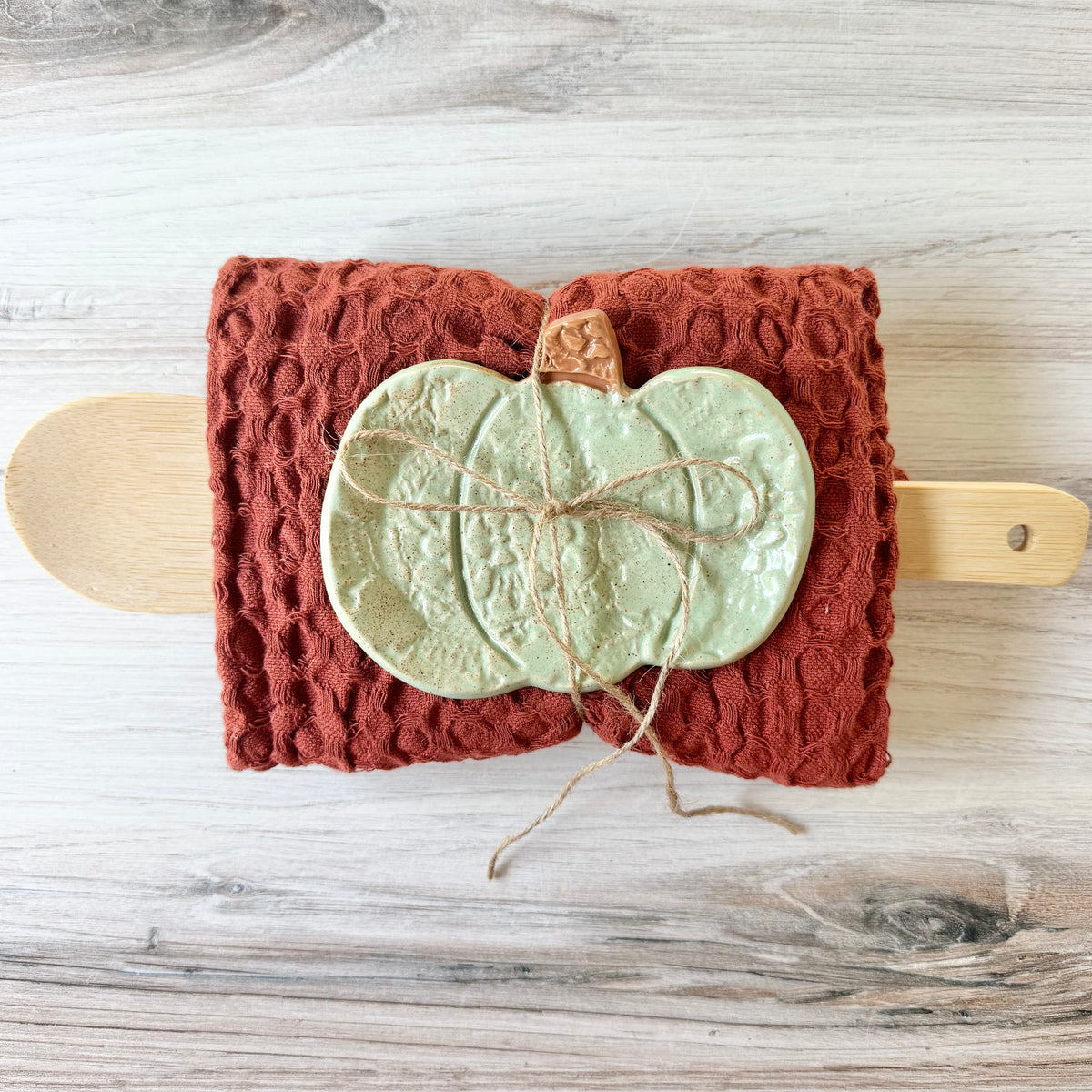 Pumpkin spoon rest bundle, green