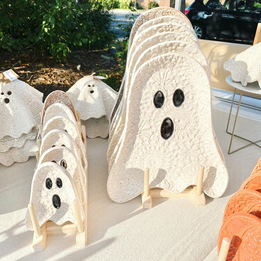 Ghost Spoon Rest. Ceramic. Handmade.
