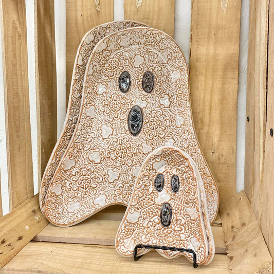 Ghost Platter. Ceramic. Handmade.